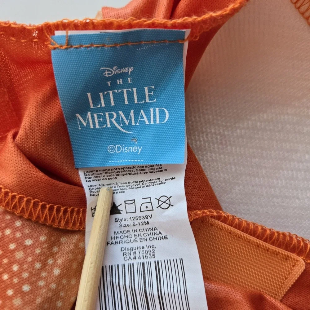 Disney Baby Classic The Little Mermaid Sebastian Costume Size 6/12 Months Unisex